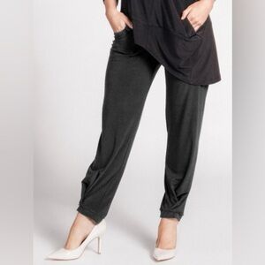 Sympli Pivot Pant 10 Titanium Gray Classic Fit Banded Pleated Ankle NWT Slinky